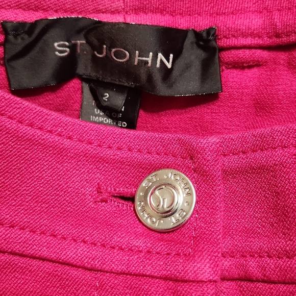 St. John Vibrant Pink Flare Pants - Picture 5 of 5